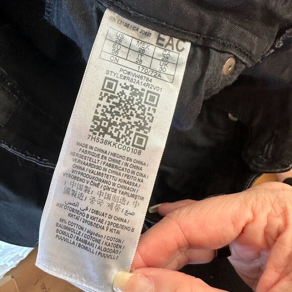 G By Guess Edgy Stone Black Lace-Up Front High Waist Stretch Skinny Jeans 28 - Picture 11 of 12